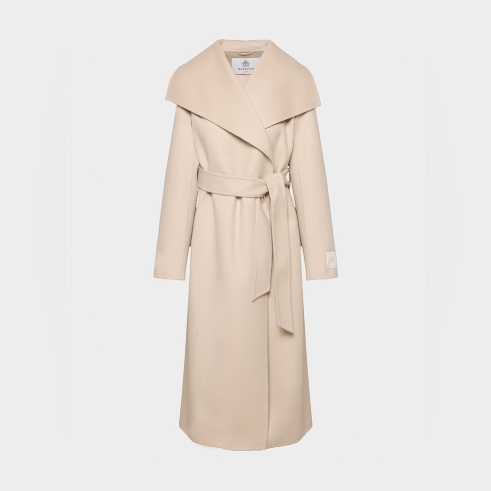 NWT - Babaton Portfolio Double Face Coat - Size XS Marcona Beige